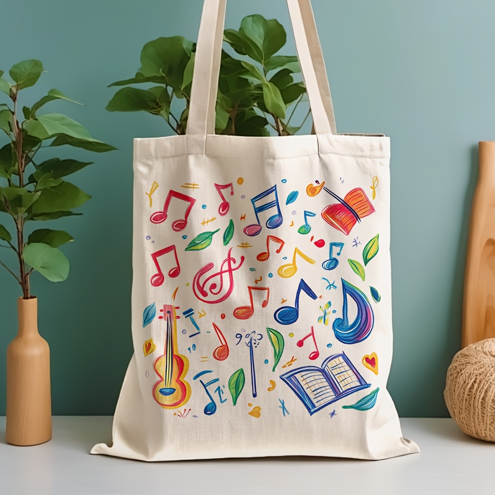 Musical Instrument Shop - Bolsa de lona con estampado de