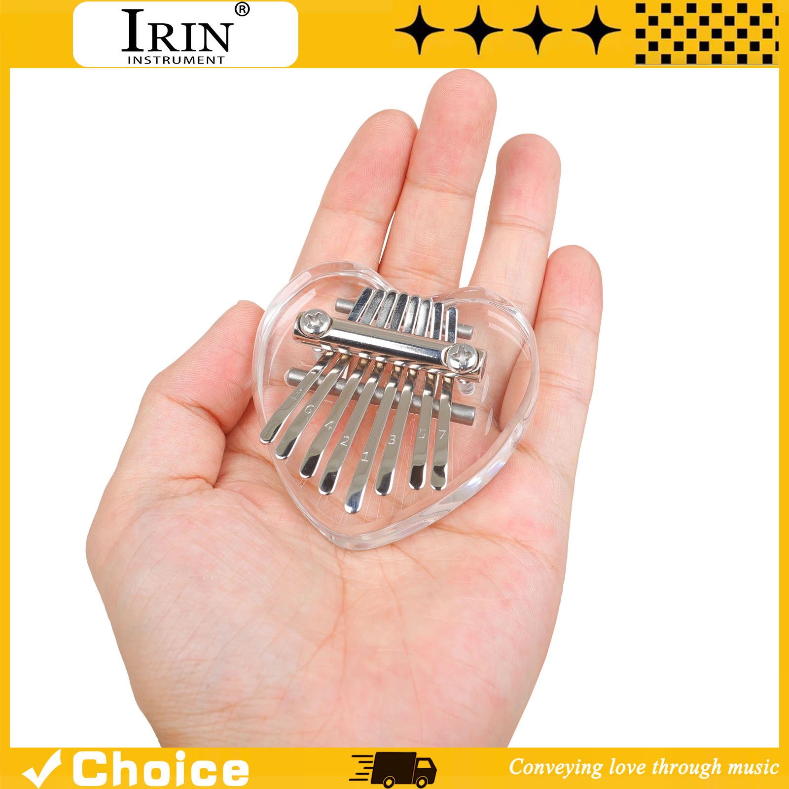 Musical Instrument Harp - Kalimba de 8 Teclas, Mini Piano