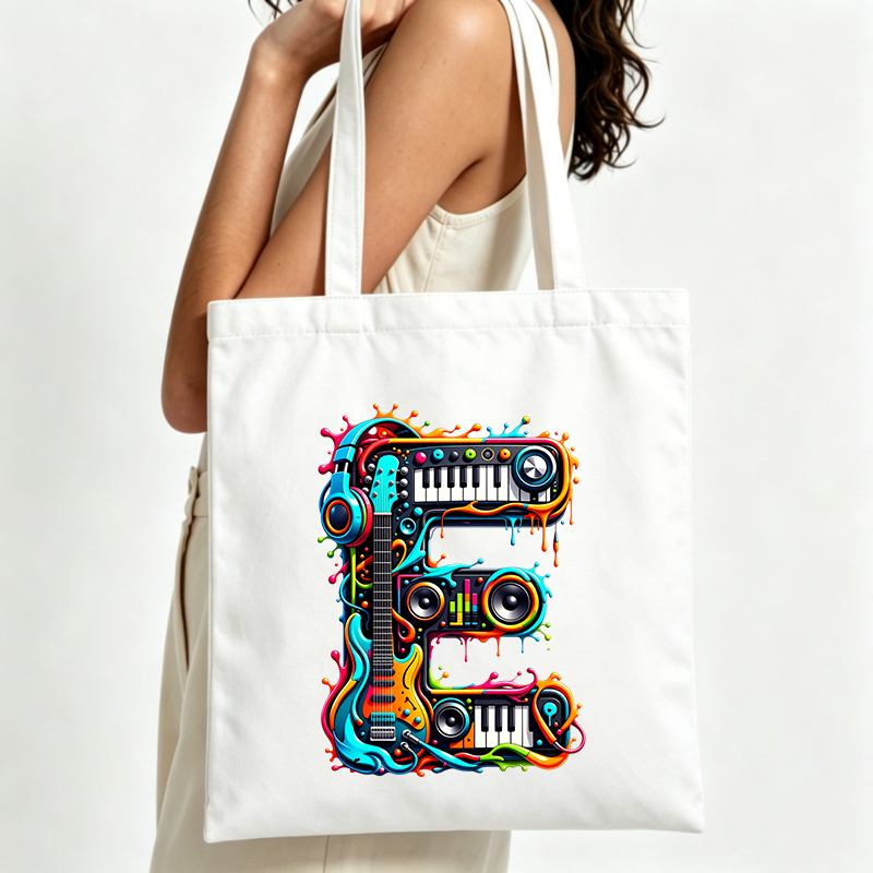 Musical Instrument Shop - Bolsa de lona con estampado de