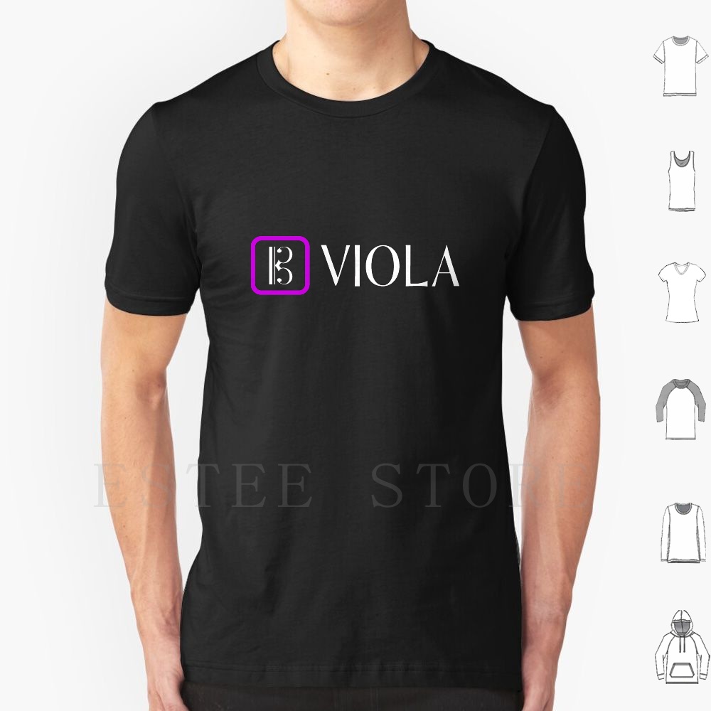 Musical Instrument In Orchestra - Viola: Clef Alto (púrpura) Camiseta estampada