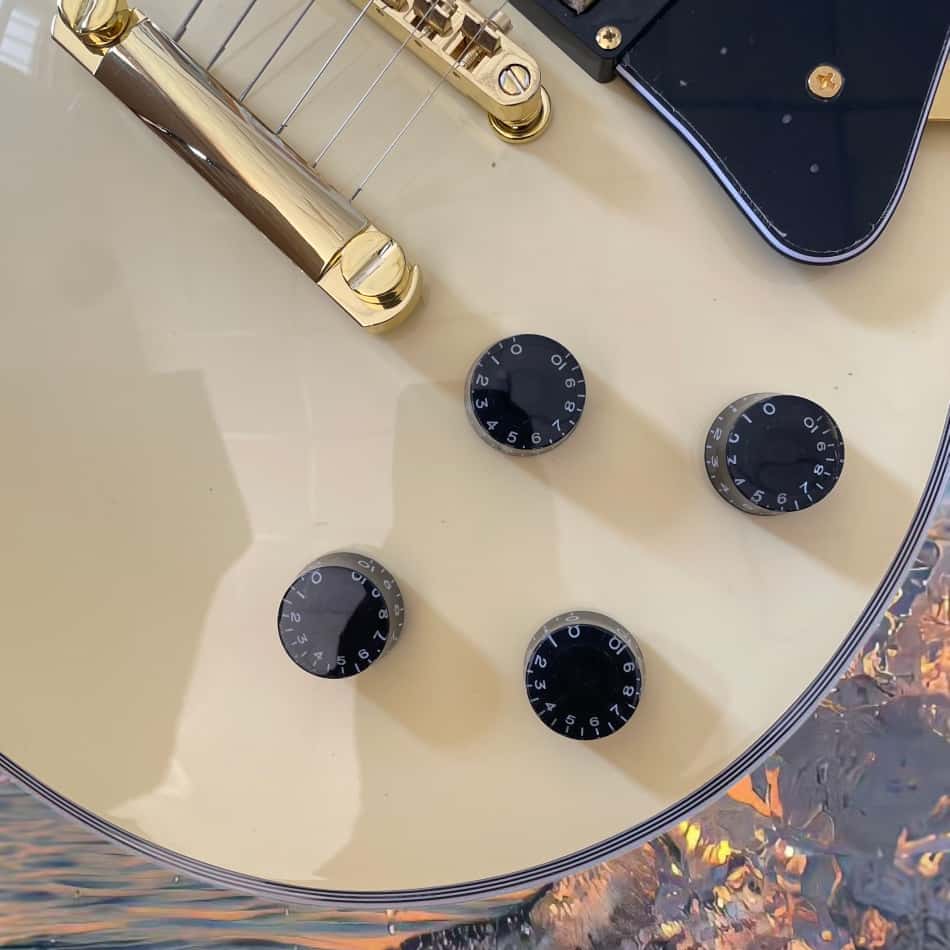 Electric Guitar Beginner - Guitarra eléctrica color blanco marfil con