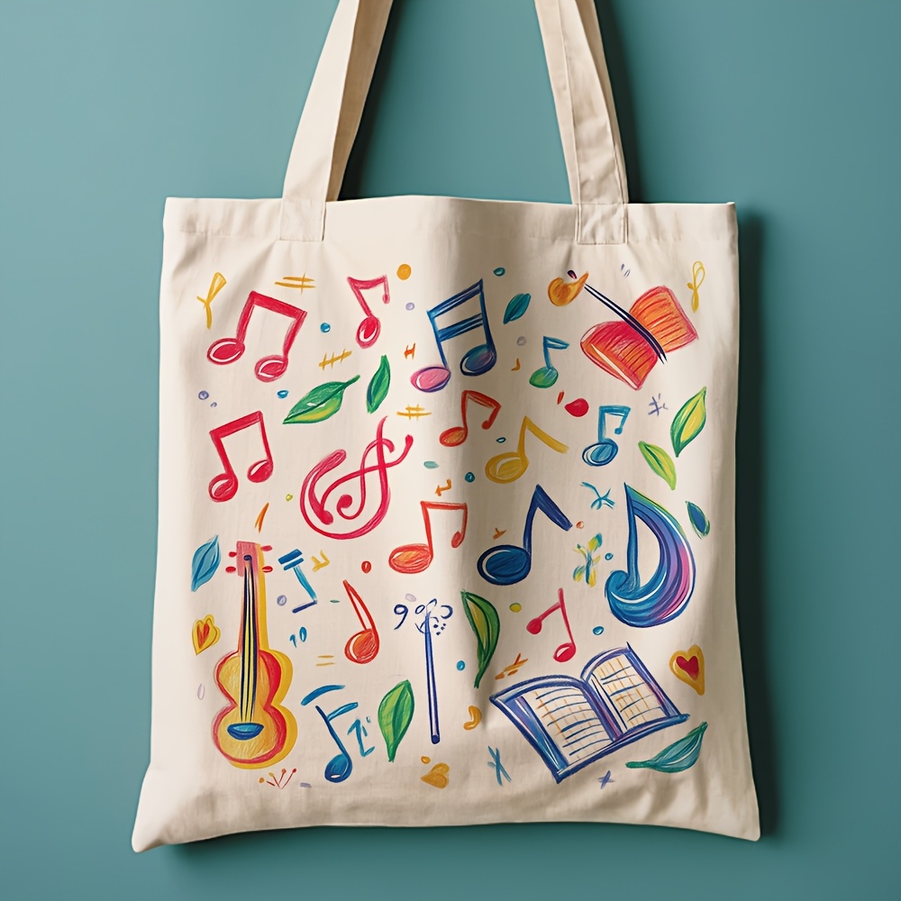 Bolsa de lona con estampado de - Musical Instrument Shop reseña y precio