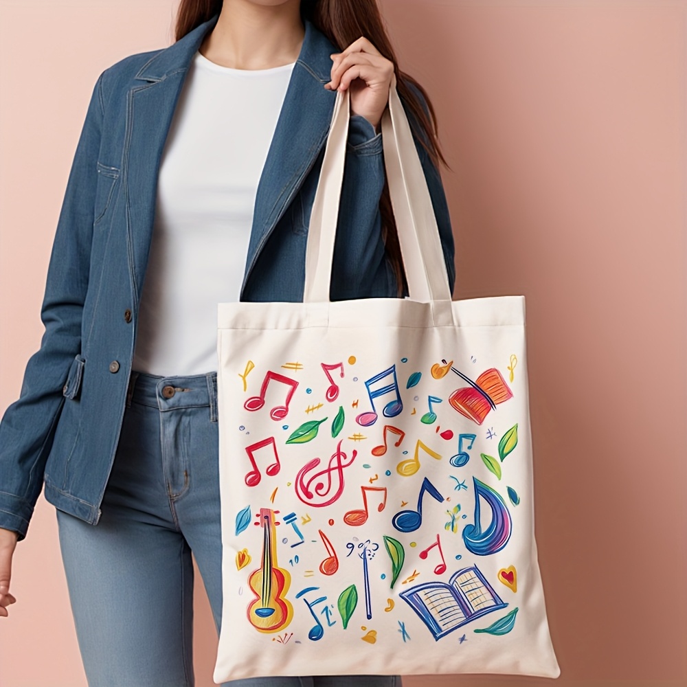 Bolsa de lona con estampado de - Musical Instrument Shop reseña y precio