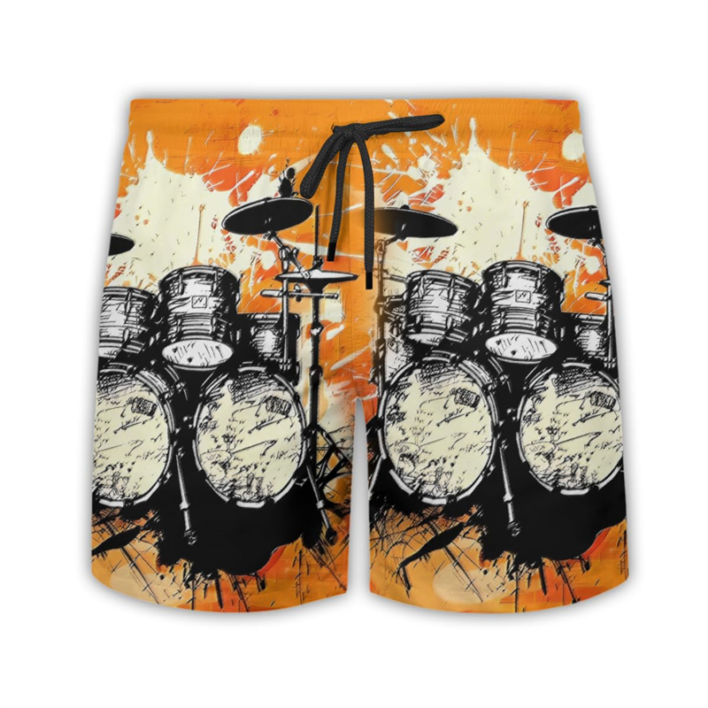 Drum Lover-pantalones cortos p - Musical Instrument Hawaii reseña y precio