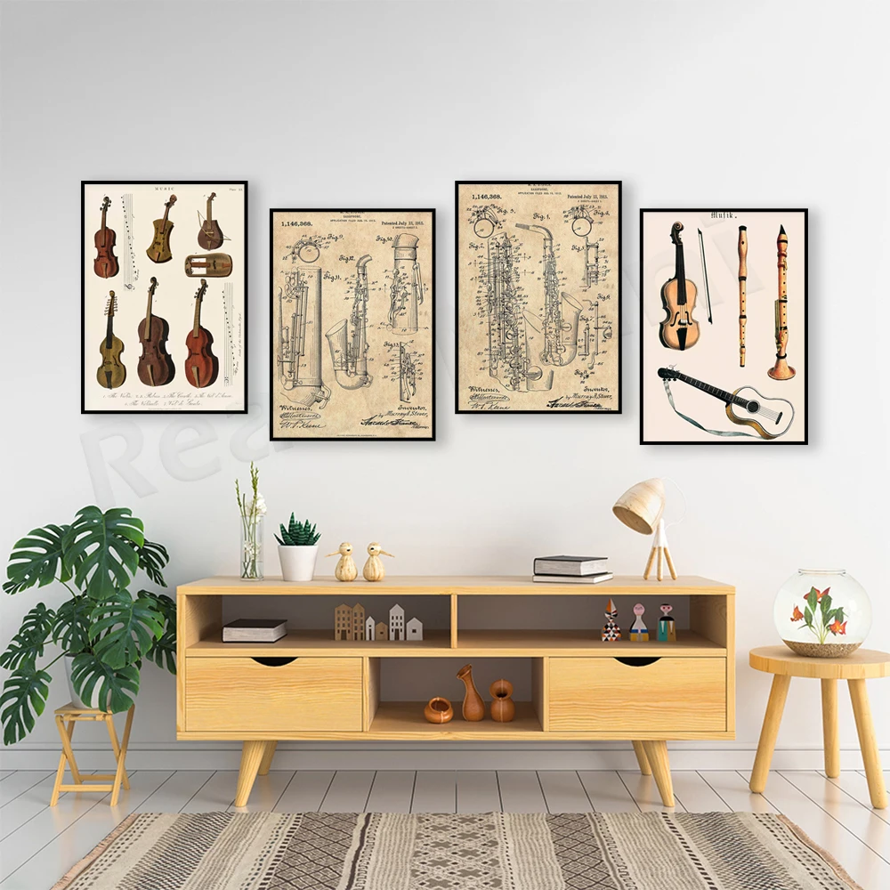 Impresión musical, violín vint - Musical Instrument Viol reseña y precio
