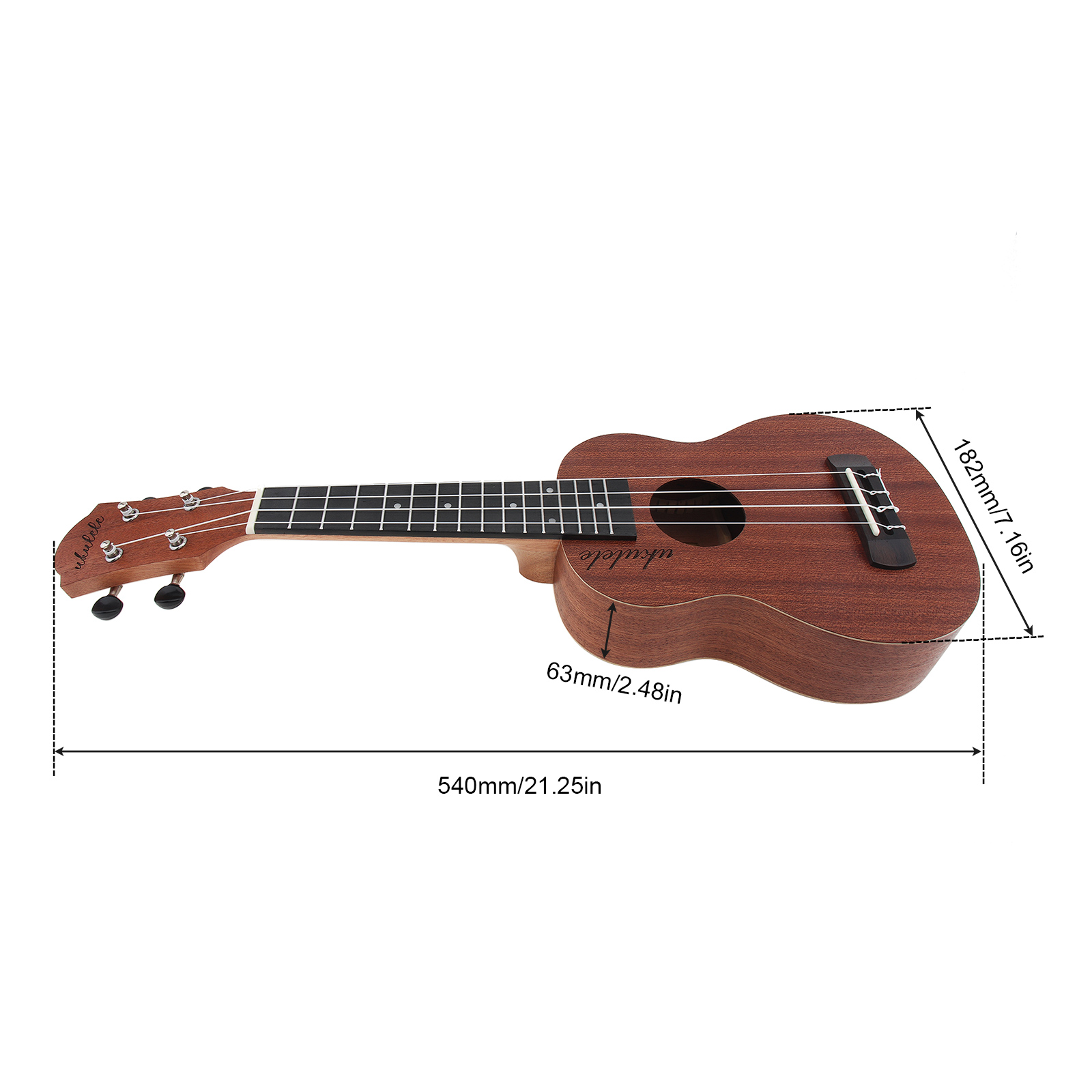 Ukelele Soprano de 21 pulgadas - Musical Instrument Hawaii reseña y precio