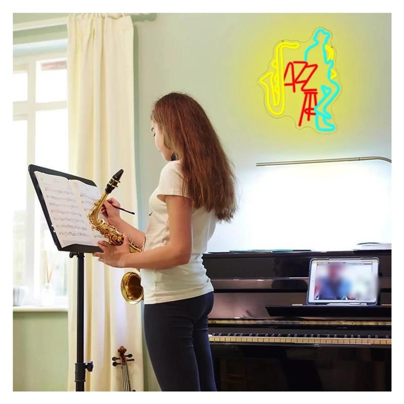 Letrero de neón Jazz Live con  - Musical Instrument Shop reseña y precio