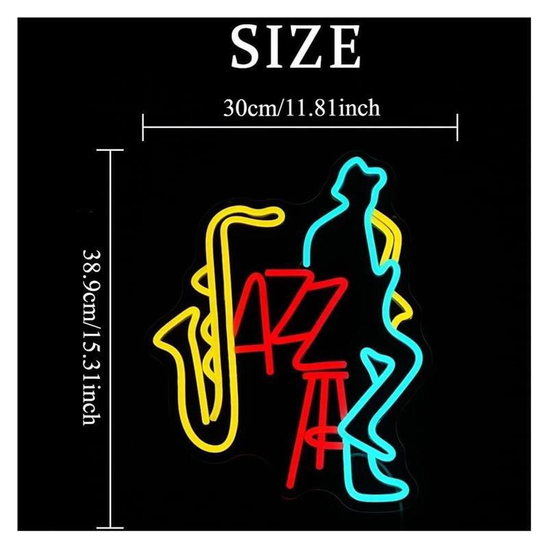 Letrero de neón Jazz Live con  - Musical Instrument Shop reseña y precio