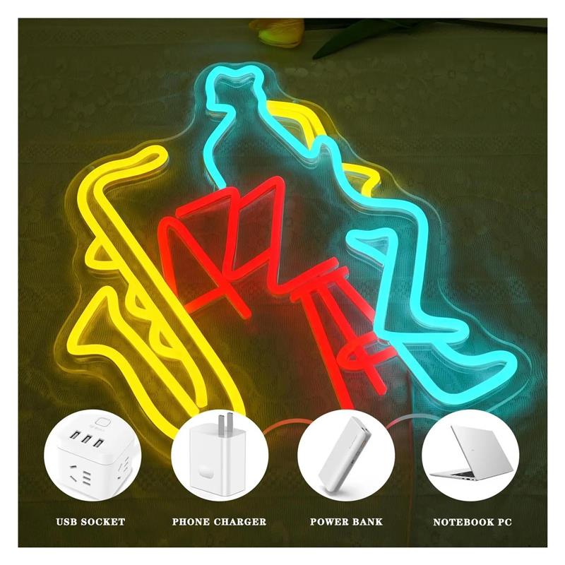 Letrero de neón Jazz Live con  - Musical Instrument Shop reseña y precio