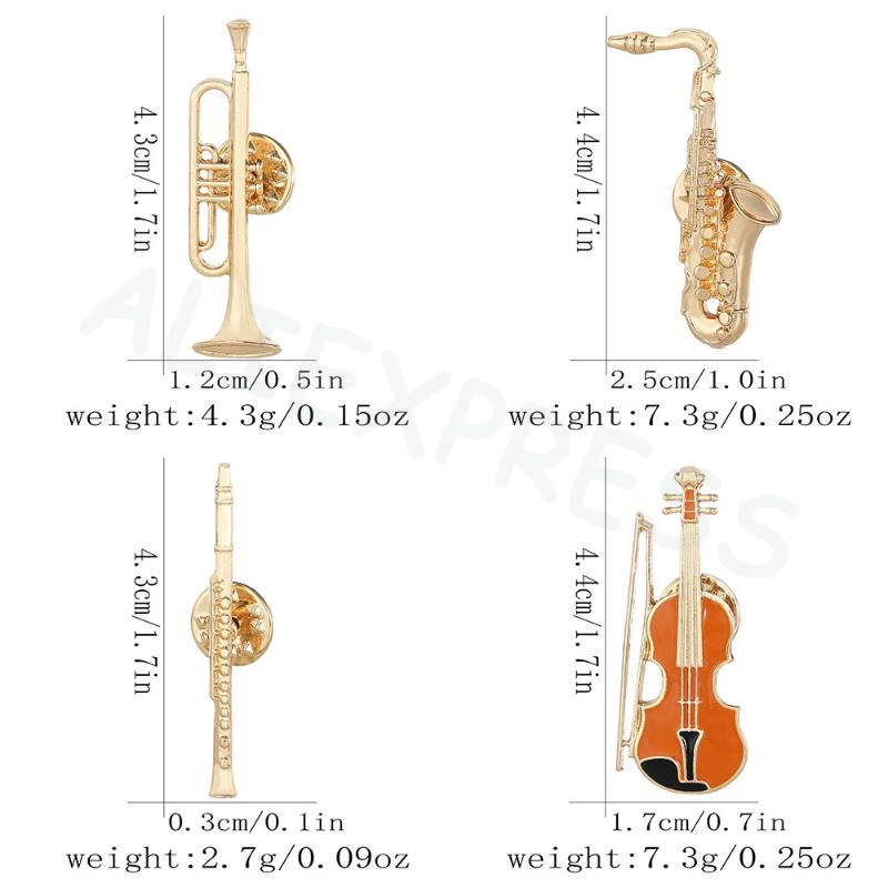 Divertidos broches de esmalte  - Musical Instrument In Orchestra reseña y precio