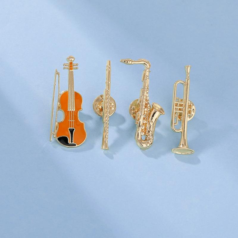 1 Broche de Esmalte con Forma  - Musical Instrument In Orchestra reseña y precio