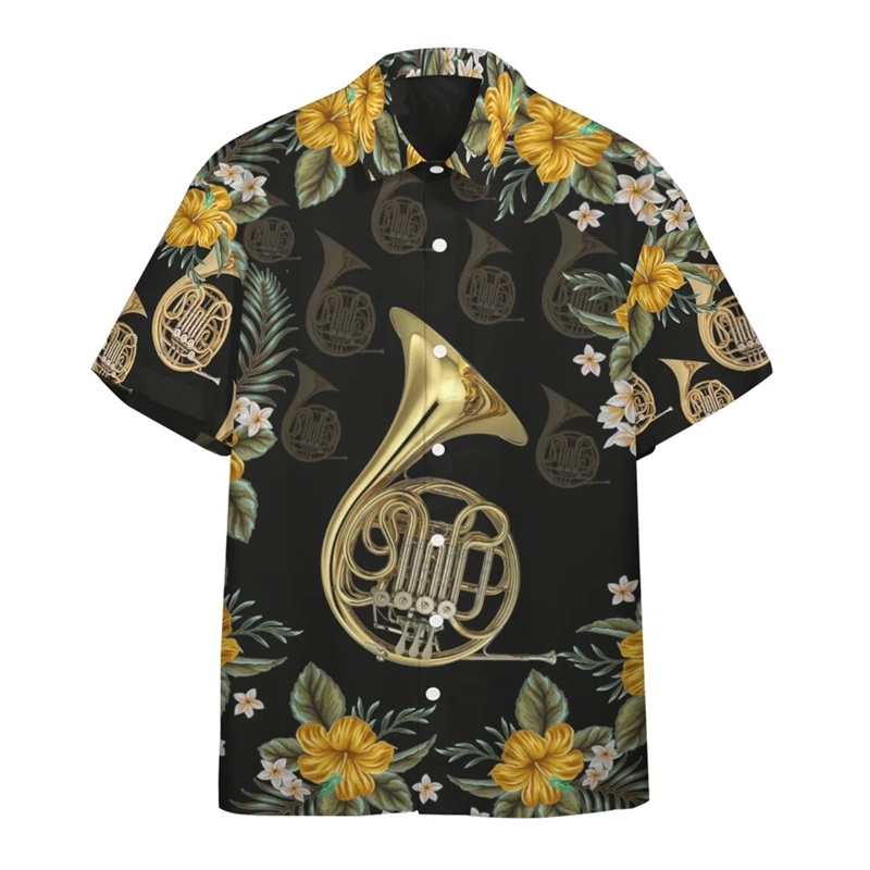 Camisas de playa con estampado - Musical Instrument Hawaii reseña y precio