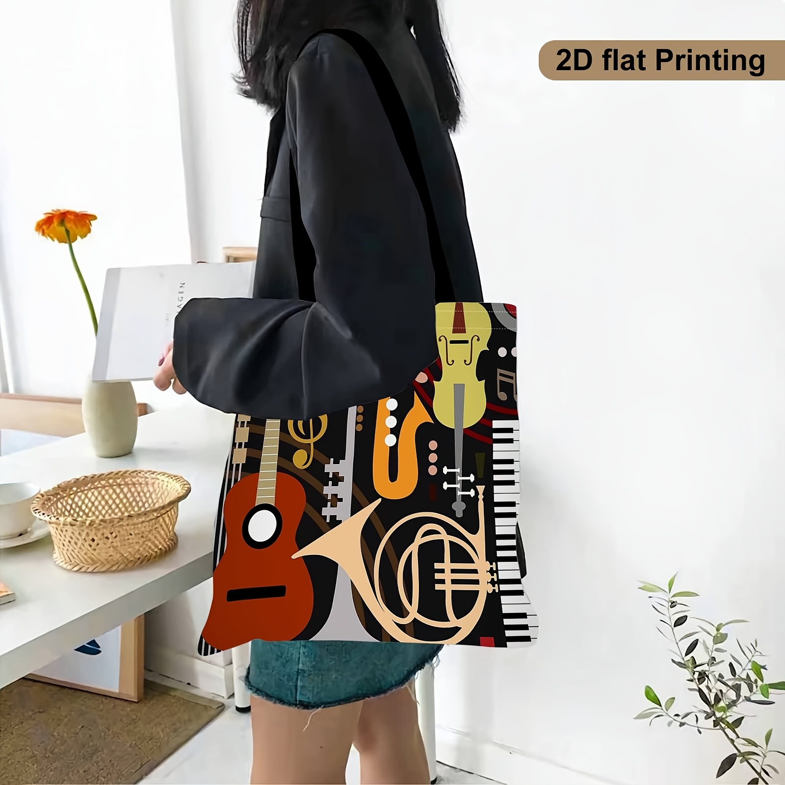 Bolso de hombro con estampado  - Musical Instrument Shop reseña y precio